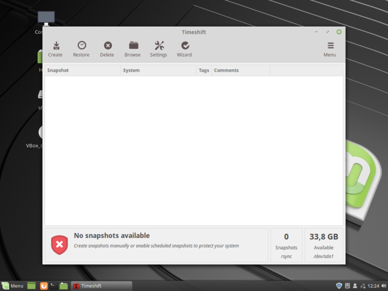 Удалить timeshift linux mint